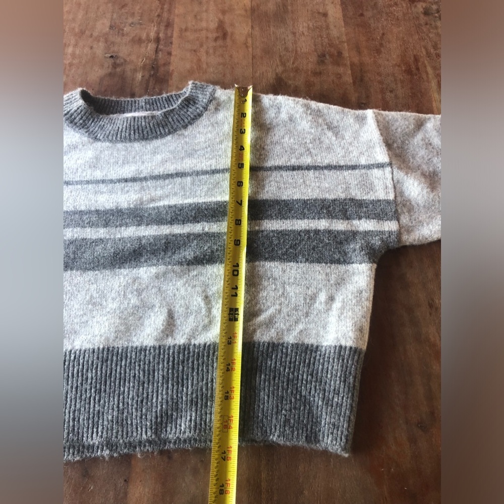 Topshop Sweater Striped Crewneck Cropped - Picture 5 of 6